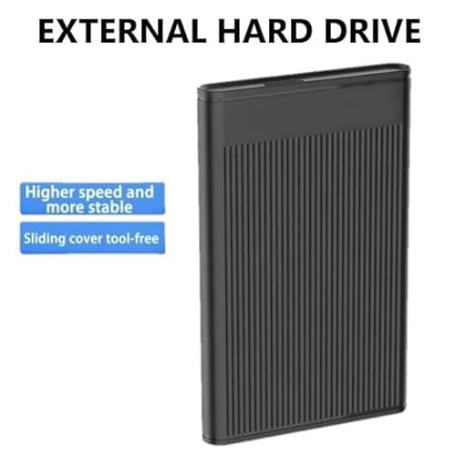 3.0 - Portable External Hard Disk - External Storage Drive - USB 3.0 for PC Laptop Windows and Mac, External HDD - Black (1, TB)