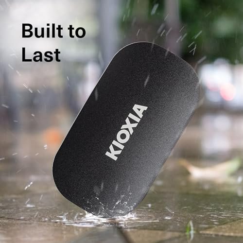 KIOXIA EXCERIA Plus G2 Portable 1TB / Up to 1,050MB/s Read 1000MB/s Write,MIL-STD Drop Tests, 256 AES Encryption, Photographers, Content Creators and Gaming,Smartphone,Mac Compatible External SSD