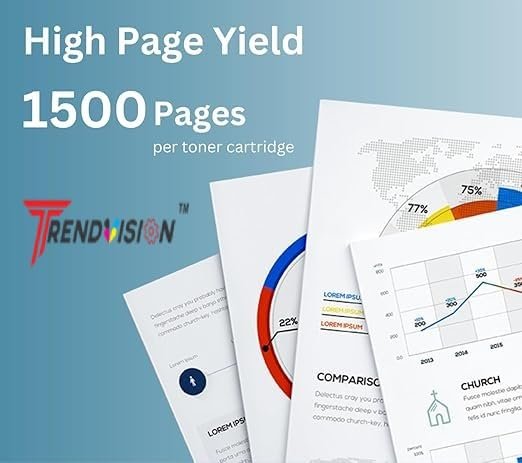 Trendvision (202A CF400A Combo Color Toner Cartridge Compatible with HP Color LaserJet Pro M252dw,M252n,MFP M274n,MFP M277dw,MFP M277n Printers(Black,Cyan,Yellow,Magenta)