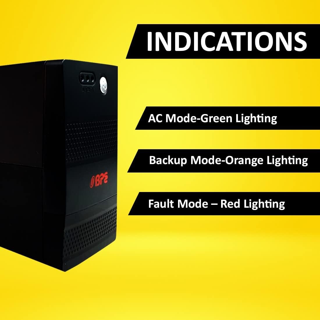BPE BP650 Line Interactive UPS for Desktop PCs Computer, an Ideal Power Backup & Protection for Home, Office & Electronics Networking Devices