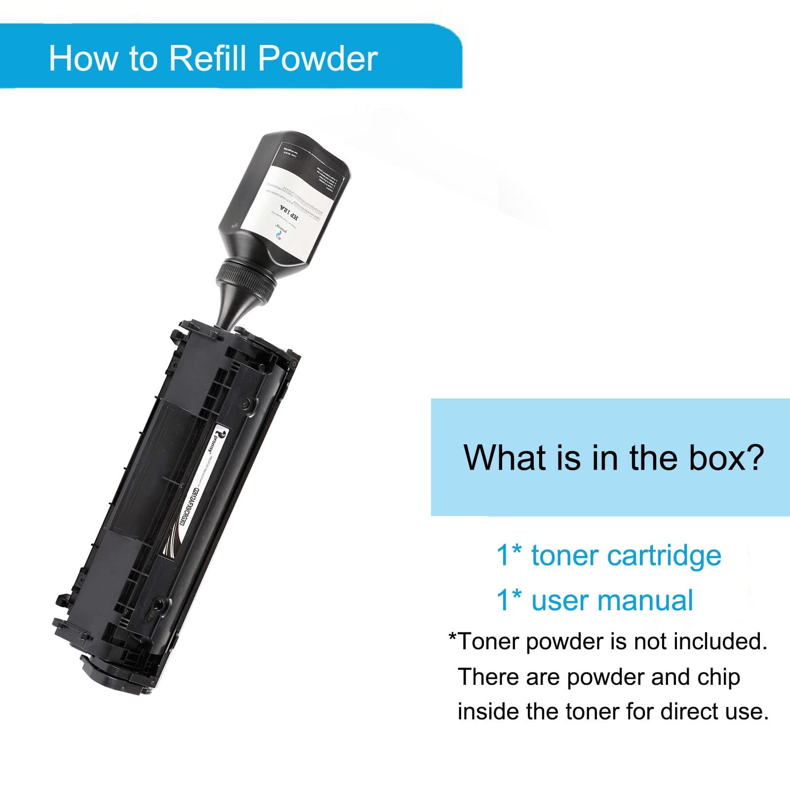 proffisy 12A Toner Cartridge Easy Refill Q2612A Cartridge Compatible with HP LJ M1005 MFP,1020,1010/1012/1018/1022/1022n/1022NW/3015/3020/3030/3050/3050z/3052/3055/M1319-1PCS