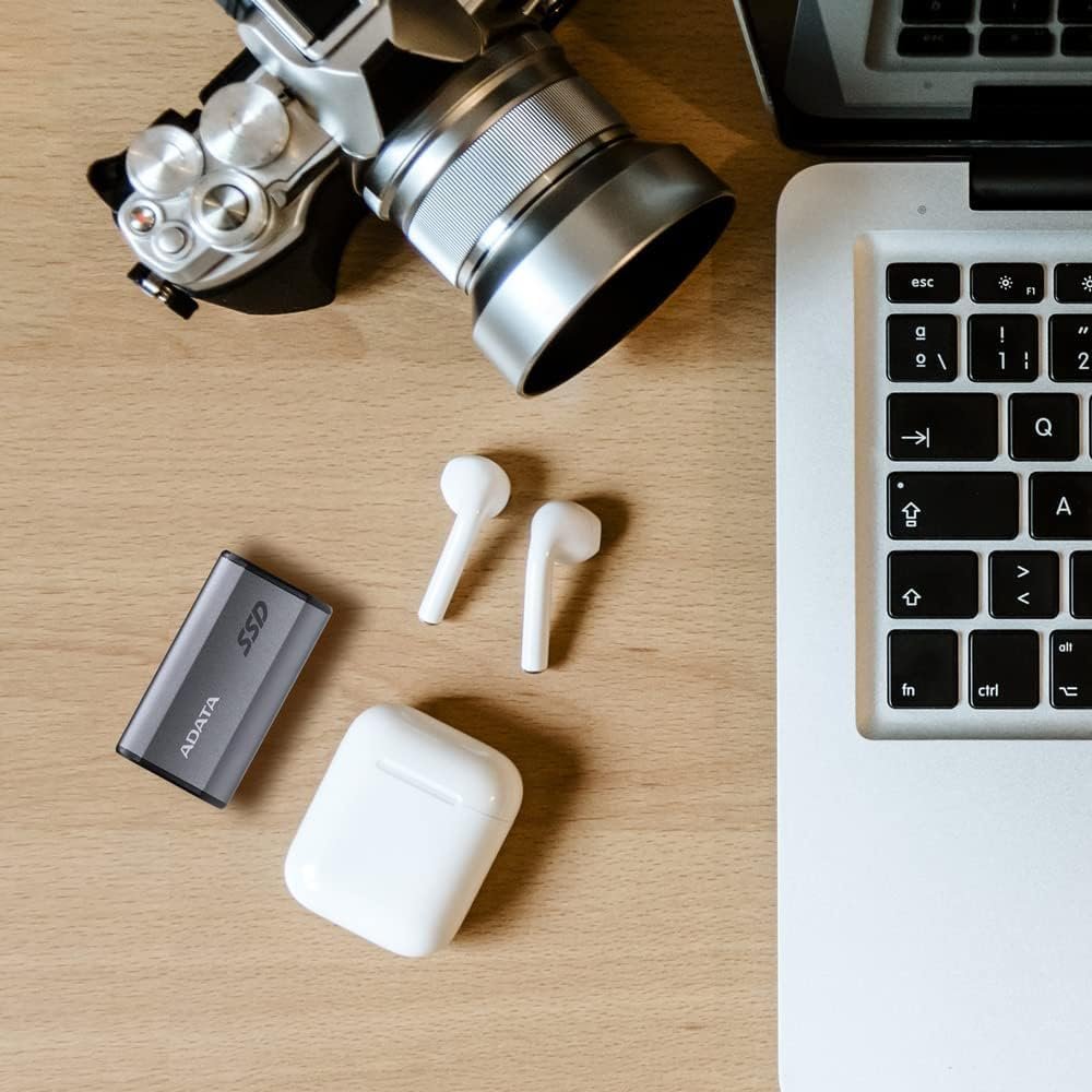 ADATA SE880 1TB External Solid State Drive/SSD, USB 3.2 Gen 2x2 Type-C, Fast Speeds of up to 2000 MB/s - AELI-SE880-1TCGY (Titanium Gray)