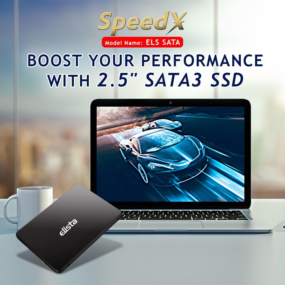 Elista SPEEDX 2.5" 256 GB Internal Solid State Drive/SSD with SATA III Interface,6Gb/s,Fast Performance, Read/Write- 550/500 MB/s,3D TLC NAND Flash Technology,5-Years Warranty(ELS-SATA256 SPEEDX 2.5)