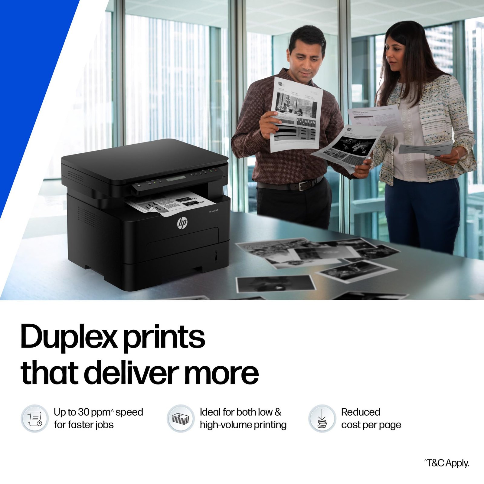HP 323d Auto Duplex Laser Printer (New Launch), Print Scan Copy,LCD Display, 30 PPM, 256 MB Memory, USB 2.0, Black