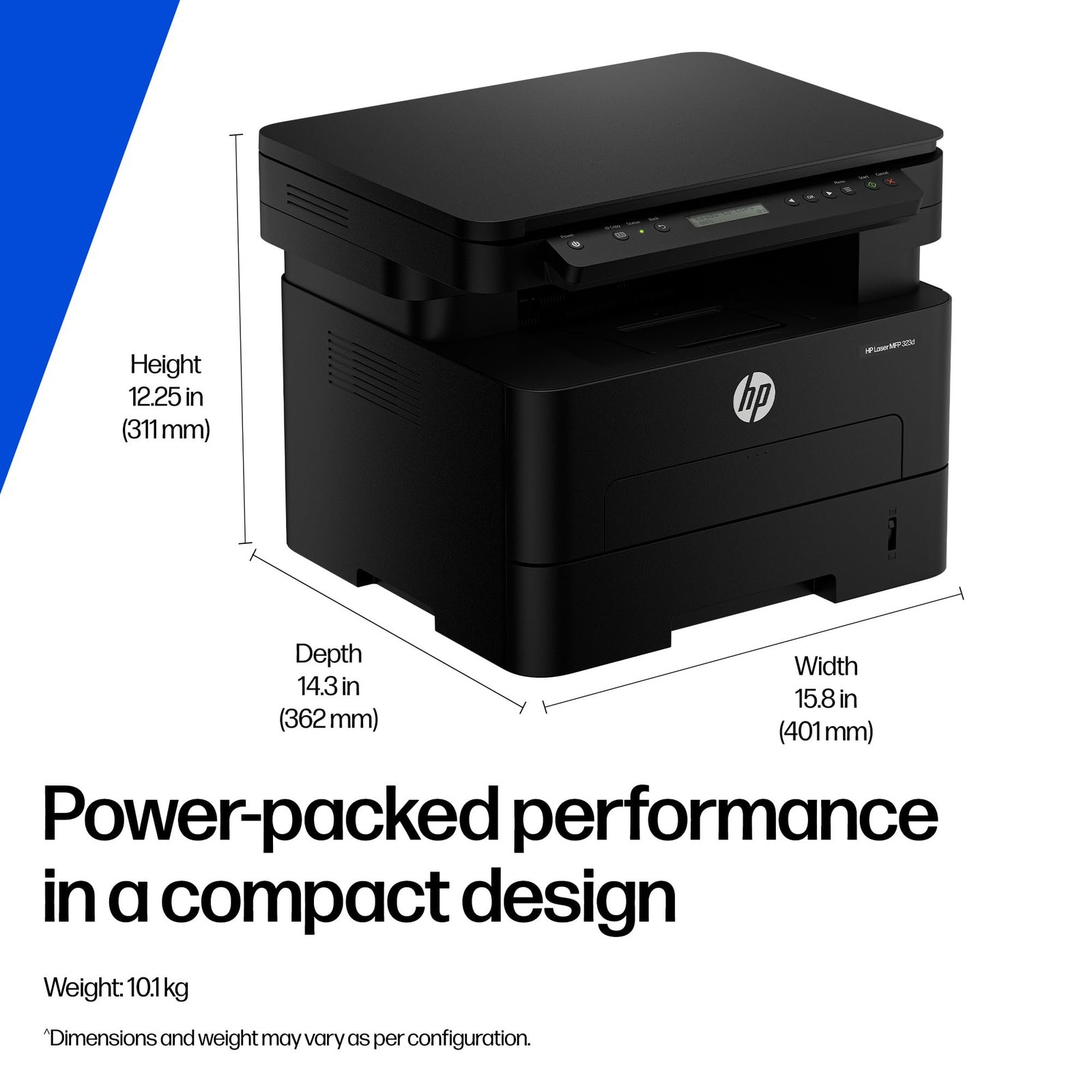 HP 323d Auto Duplex Laser Printer (New Launch), Print Scan Copy,LCD Display, 30 PPM, 256 MB Memory, USB 2.0, Black