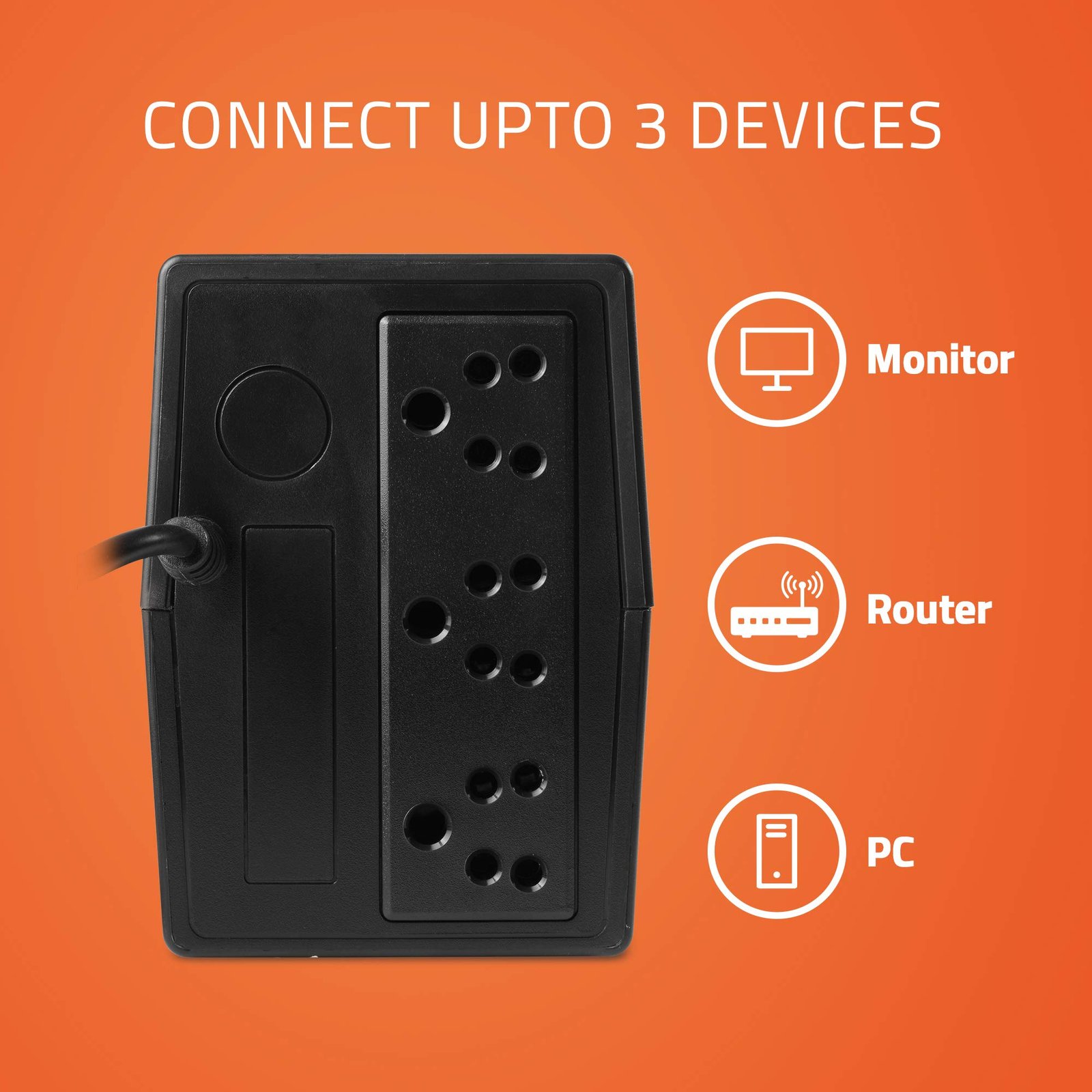 Artis PS-600VA 600VA Line Interactive UPS for Personal Computers, Desktop PCs, Laptops, Routers, Networking Devices and Gaming Consoles