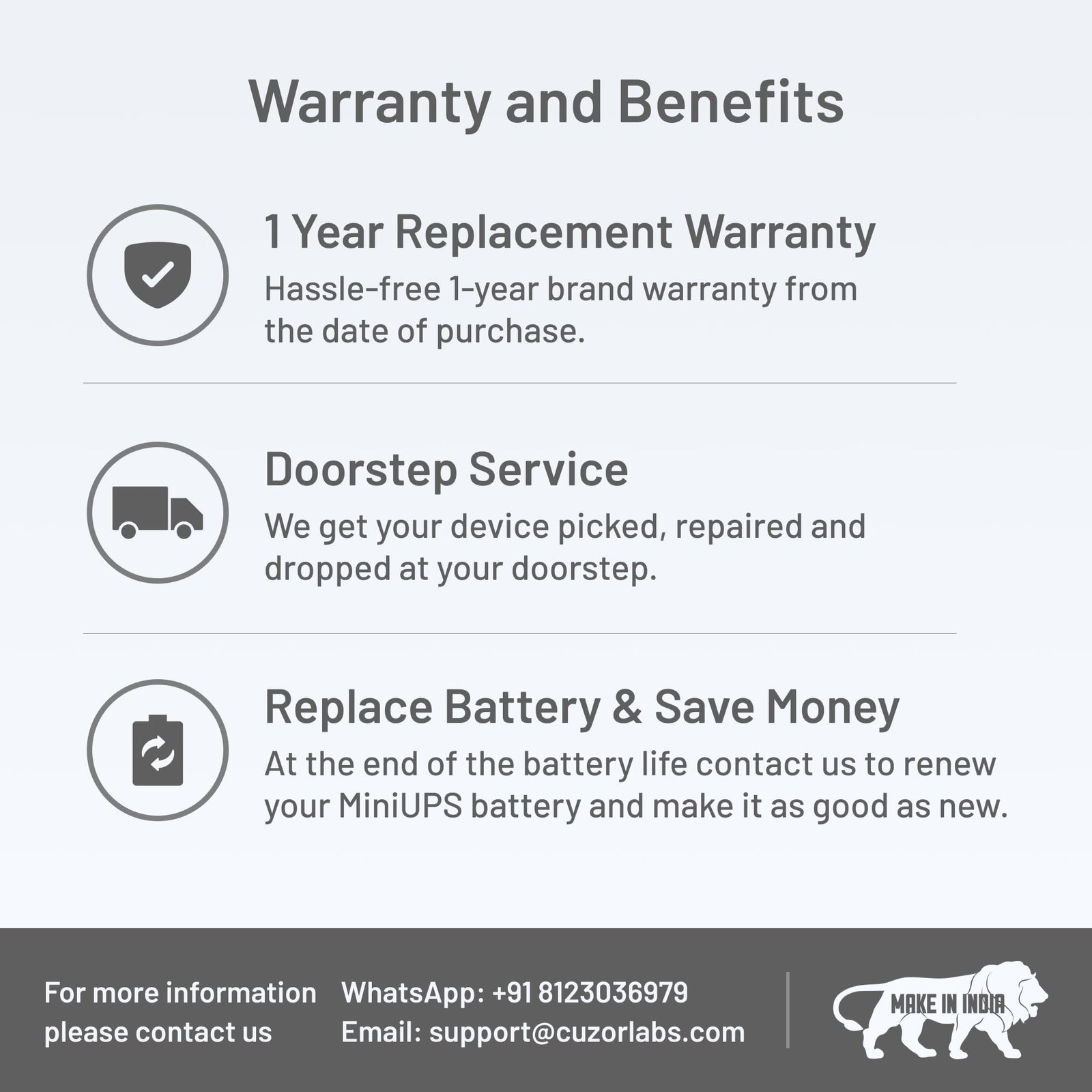 Cuzor Mini UPS for 12V Jio Fiber & Airtel Xtreme WiFi Routers up to 2.5A | WiFi UPS Power Backup up to 5 Hours | 2x2900 mAh | Mini Router ups for Power Backup