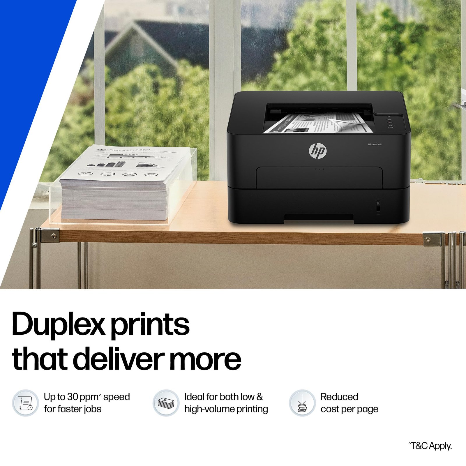 HP 303d Auto Duplex Laser Printer (New Launch), 30 PPM, 256 MB Memory, USB 2.0, Black